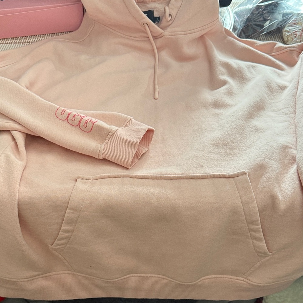 UGG Blush Pink Hoodie with Logo